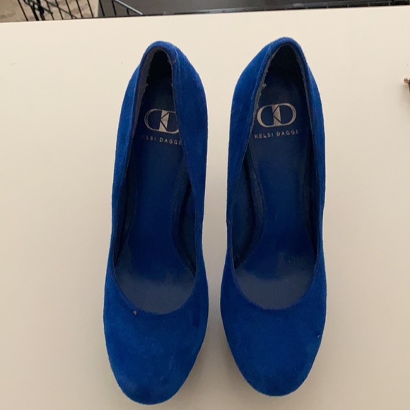 Blue suede heels - Picture 2 of 3